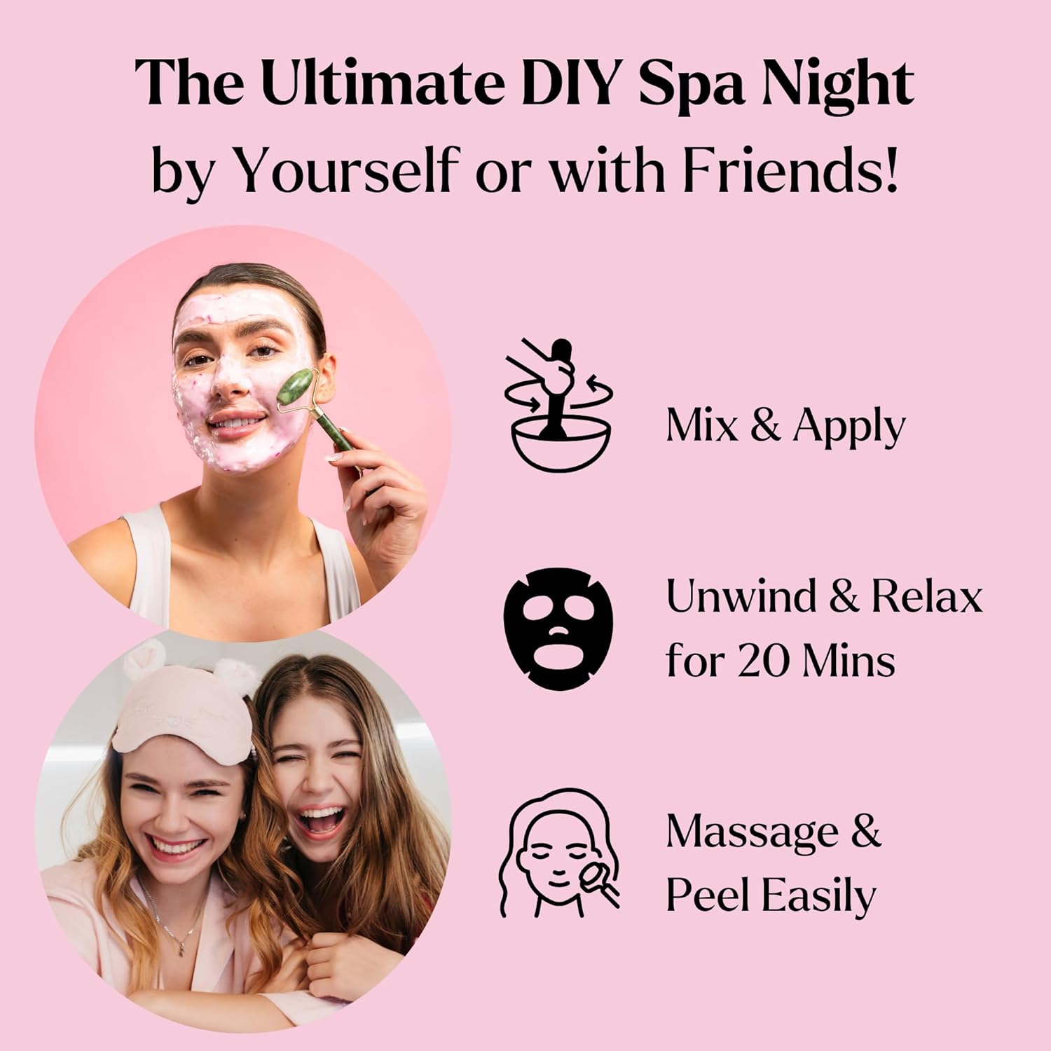 Jelly Face Mask for Facials - Bulgarian Rose Hydrating, Brightening & Nourishing Jelly Mask with Free Jade Roller & Spatula | Professional Hydrojelly Masks | Vajacial Jelly Mask Powder | 23 Oz Jar