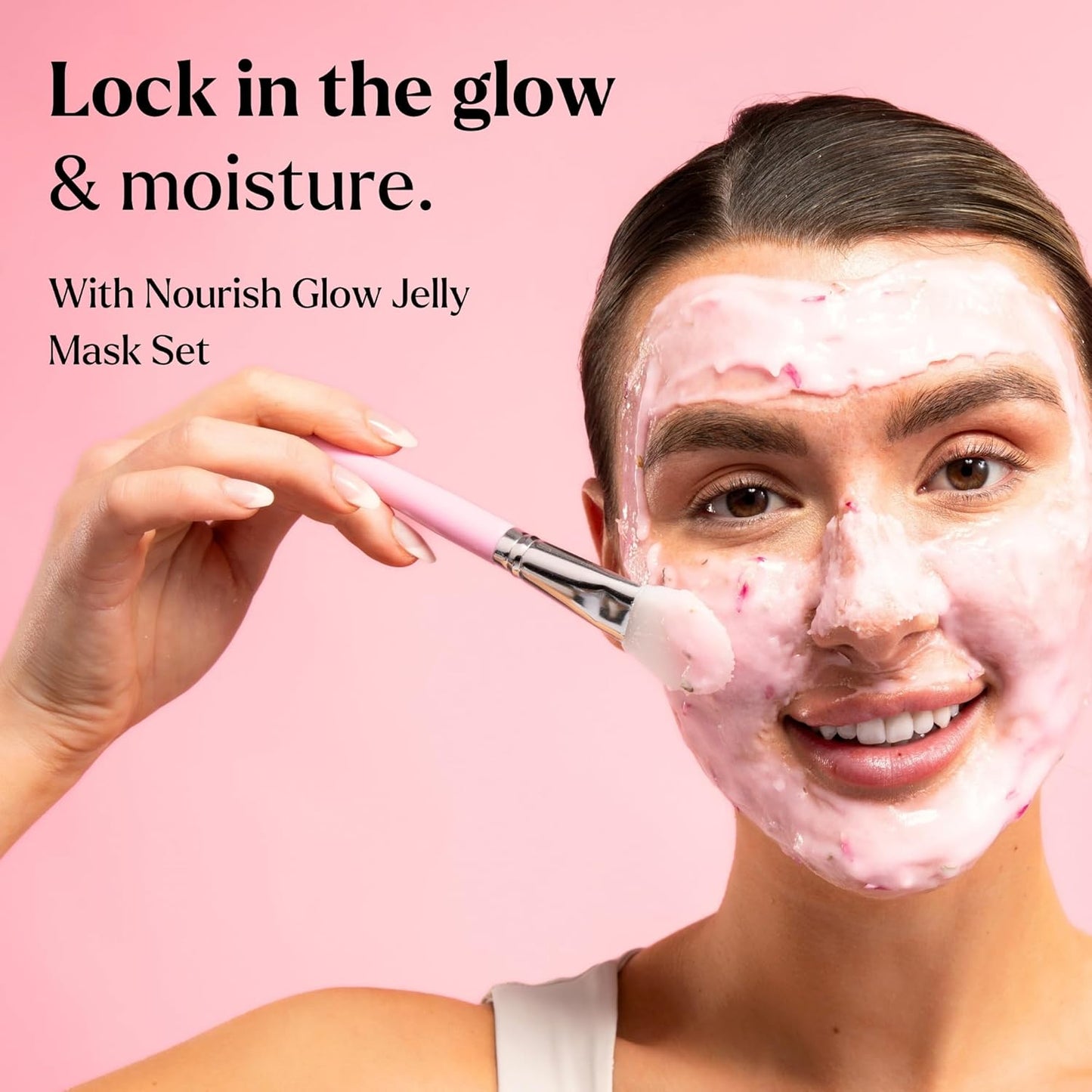 Skin Rejuvenating [Bundle of 3] - Facial Cleansing Brush for Gentle Exfoliating and Massaging + Premium Clay Mask (4 Pcs Set) for Detoxifying + 24K Gold Jelly Face Mask for Facials for Nourishment