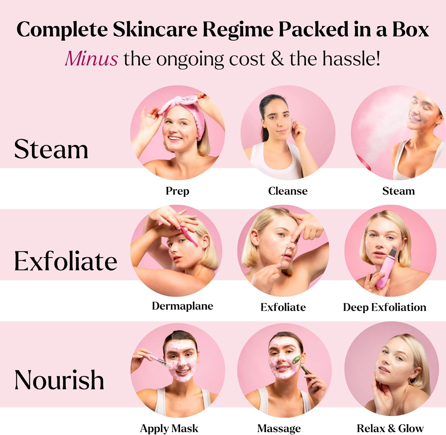 Facial Steamer Spa Kit with Complimentary 17 Skin Care Tools | Face Steamer for Facial Deep Cleaning with Towel Warmer & Humidifier Mode| Self Care Gifts for Women, Spa Gifts, Birthday Gifts for Women