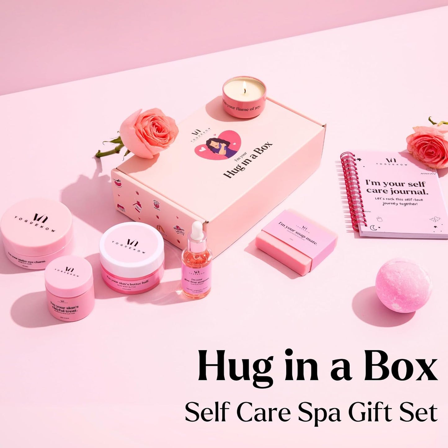 Spa Gifts for Women (Bundle of 2) - Premium Self Care Spa Kit + Clay Mask Set With Headband & Brush - Bath, Skin Care Sets & Self Care Items - Ultimate Pampering Skin Care Set - Birthday Gifts
