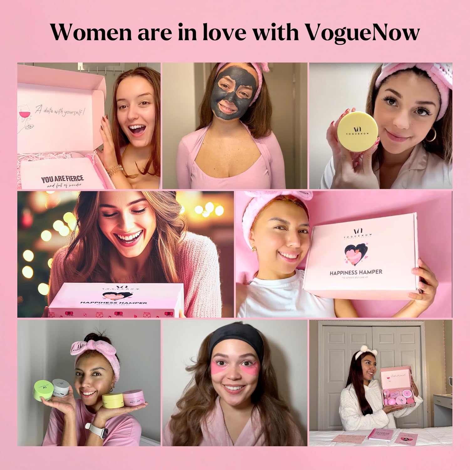 Spa Gifts for Women (Bundle of 2) - Premium Self Care Spa Kit + Clay Mask Set With Headband & Brush - Bath, Skin Care Sets & Self Care Items - Ultimate Pampering Skin Care Set - Birthday Gifts