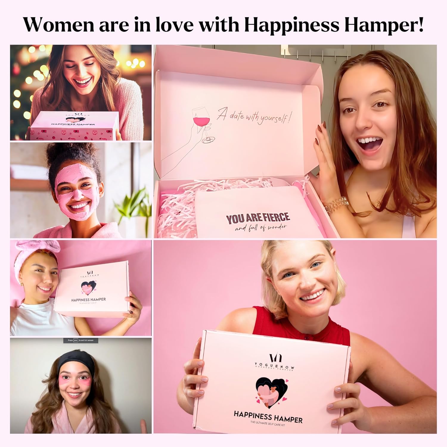 VogueNow Spa Gifts for Women - Ultimate Pampering Self Care Kit (Set of 30) - Spa Gift Baskets for Women